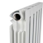 Радиатор алюминиевый STOUT Alpha 500 - 6 секции (подключение боковое, цвет белый)