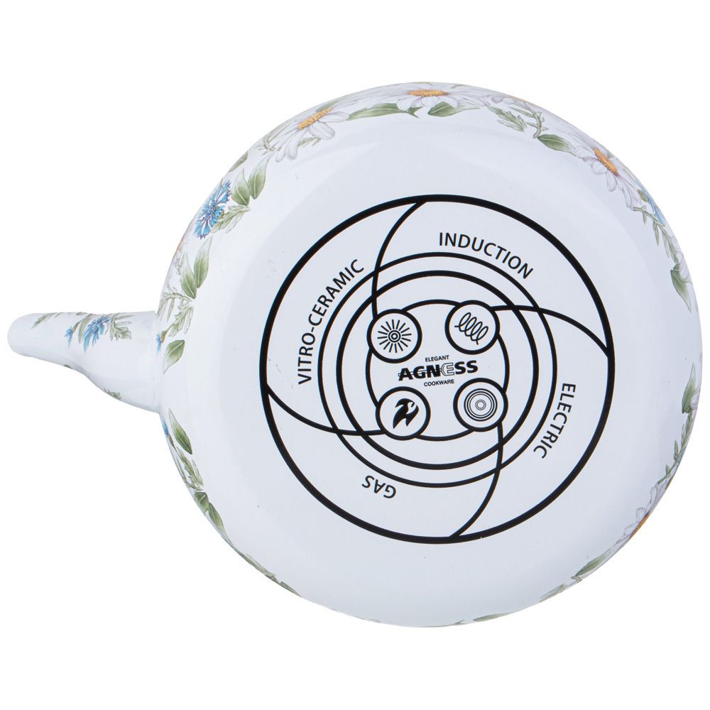 ЧАЙНИК AGNESS ЭМАЛИРОВАННЫЙ СЕРИЯ "SENTIMENT", 2,5 Л