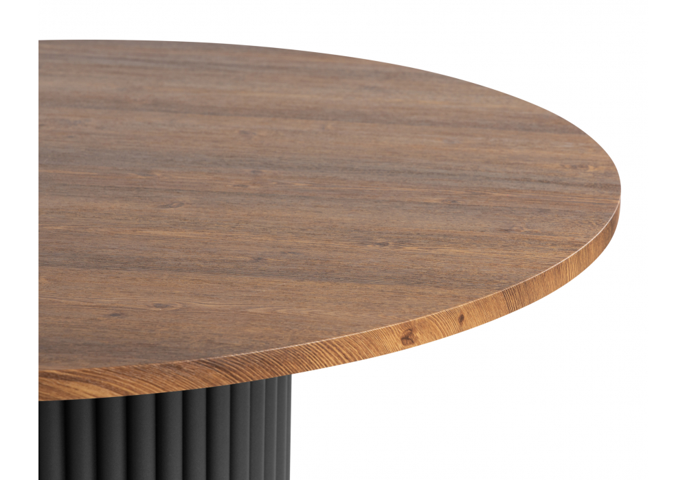 Стол деревянный Woodville Барел 110 орех кантри, черный, ножки черные