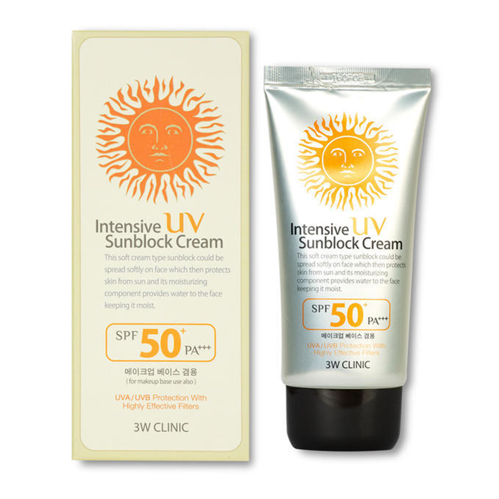Крем солнцезащитный 3W CLINIC Intensive UV Sunblock Cream SPF 50+ PA+++ 70 мл
