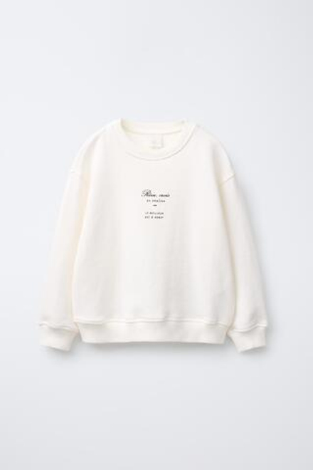ZARA ТОЛСТОВКА С БАНТОМ СЗАДИ, ЭКРЮ