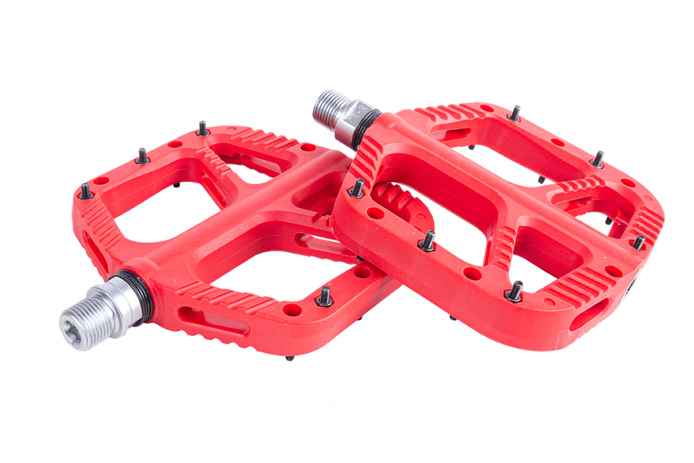 Педали нейлон со сьемными шипами, подш. скольж., 9/16", 350гр N-9 red 1/20 N-9 red