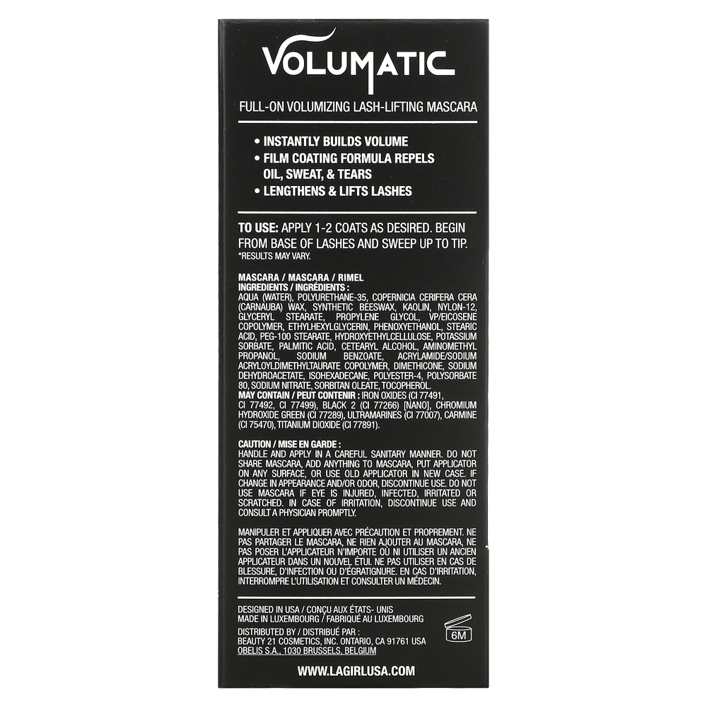 L.A. Girl, Тушь для ресниц Volumatic, GMS652, черно-коричневый, 10 мл (0,34 жидк. унц.)