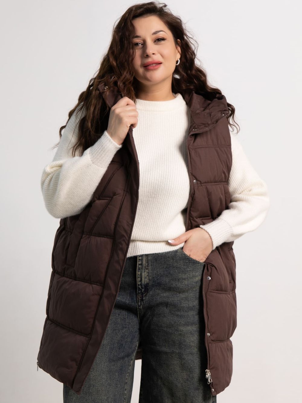 Жилет утепленный Вега (горький шоколад) Б15304-18М LT Collection