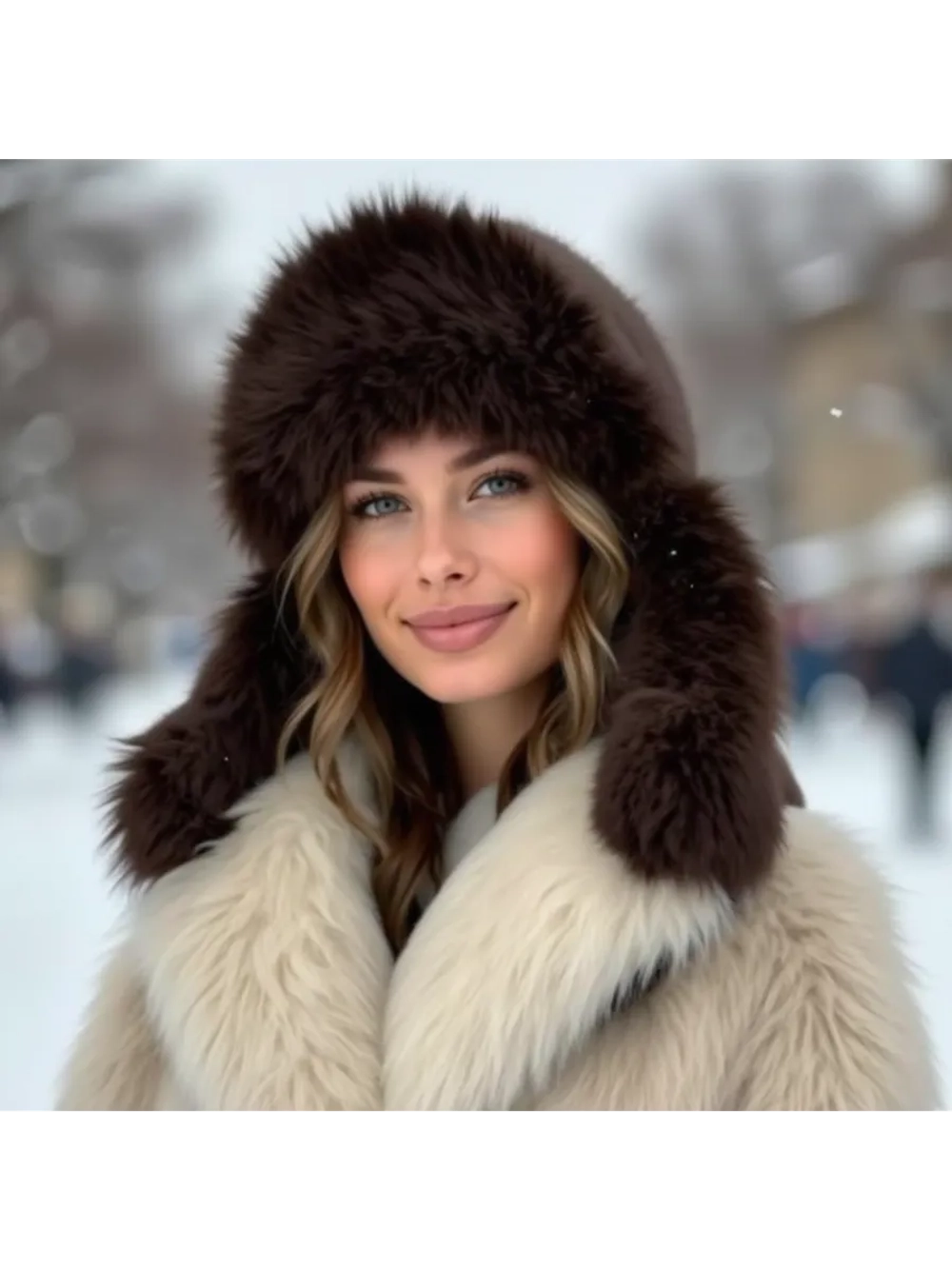 шапка ушанка зимняя меховая с флисом теплая стильная