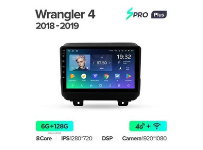 Магнитола Teyes SPRO Plus 6-128 Jeep Wrangler 4 JL 2018 - 2019 9.0"