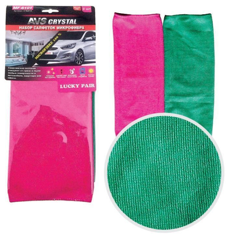 Салфетка AVS микрофибра от грязи и пыли 35 х 40 см 2 шт. MFN-6101