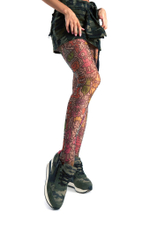 Молодежные колготки с цветным принтом (Размер: S-M-L) (Цвет: бежевый)