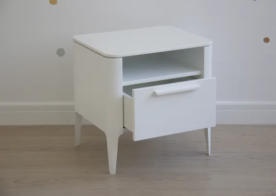 Тумба прикроватная Type 1 полка 1 ящик ширина 50 см (белый)