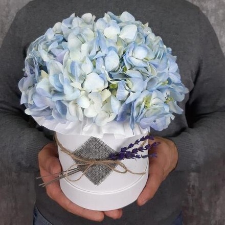Купить Букет гортензий «Небесный топаз»