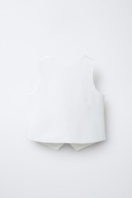 ZARA ЖИЛЕТ БЕЗ РУКАВОВ, БЕЛЫЙ