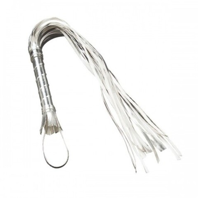 Серебристая плеть из искусственной кожи (Цвет: серебристый)
