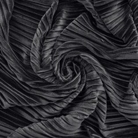 Бархат плиссе, 310 гр/м2, 100 % п/э, 165 см, серый