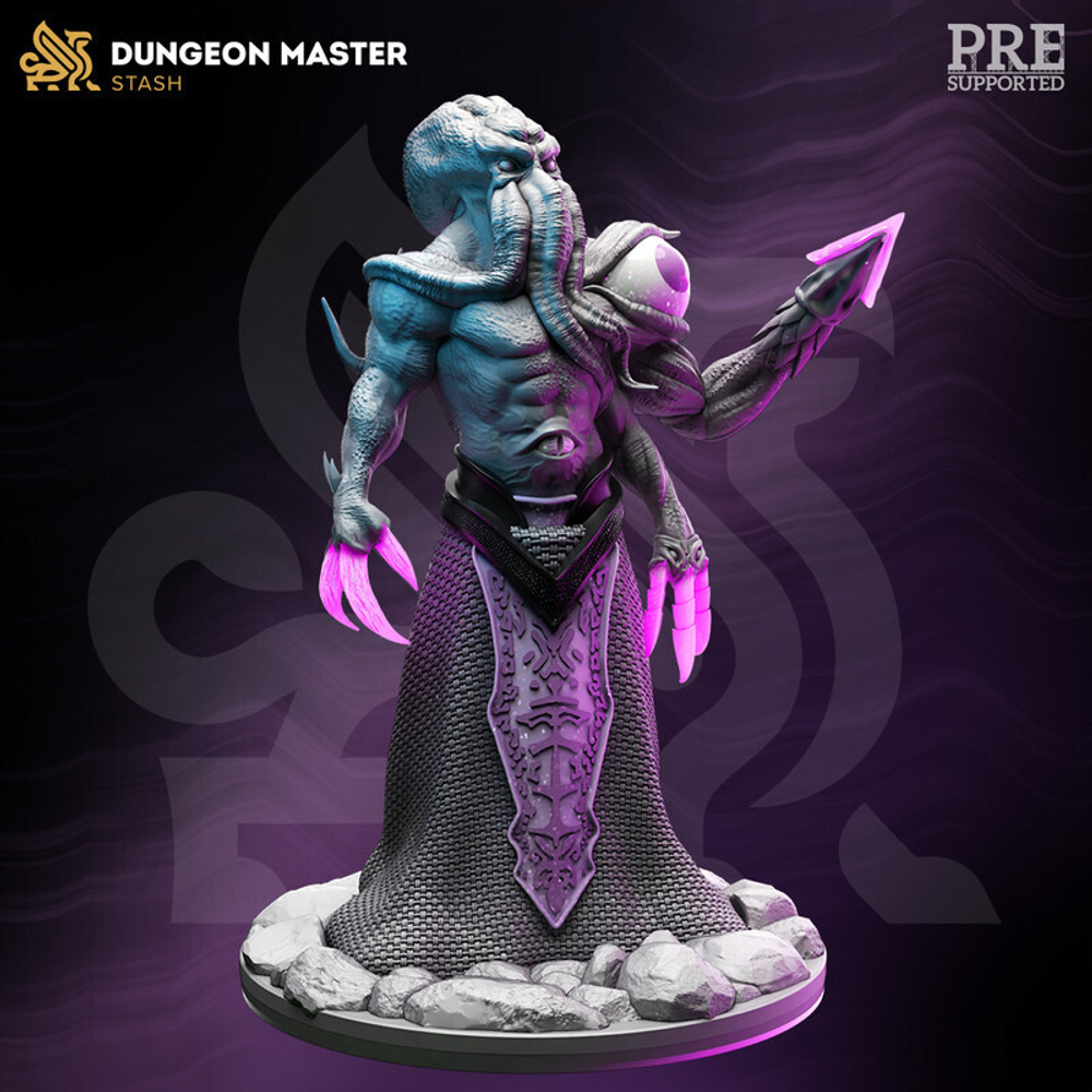 Иллитид mind flayer Illithid Свежеватель разума Маг Волшебник Колдун Чародей миниатюра для dnd, днд, pathfinder, фентези, Настольная игра, НРИ, Варгейм, РПГ