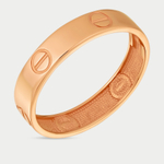 Женское кольцо из розового золота 585 пробы без вставки (арт. 2103118)