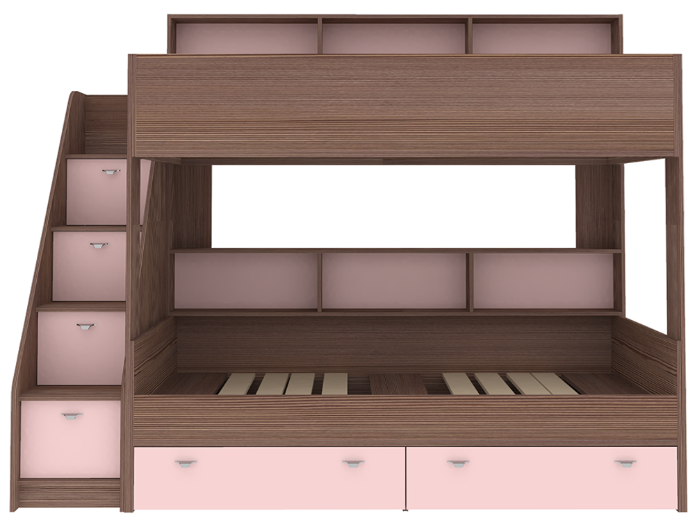 Двухъярусная кровать КарИВи Голден Кидс 10 Бодего Темный Розовый