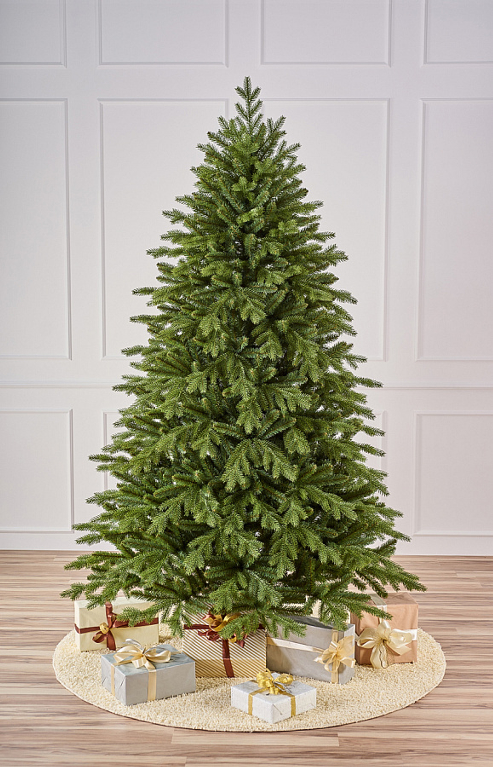 Ель искусственная Кремлевская 2,1 м ПРЕМИУМ подставка металл Литые ветки+Пленка ПВХ МаксКристмас