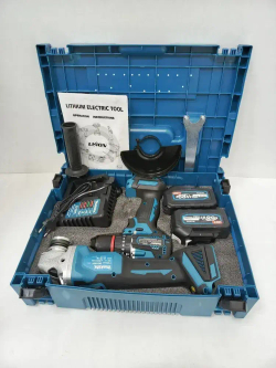 Аккумуляторный набор 2в1 УШМ болгарка и шруповерт Makita безщеточный