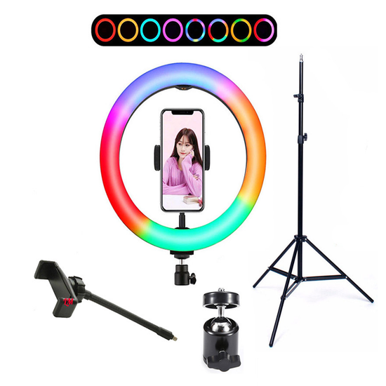 Светодиодная кольцевая лампа RGB LED MJ26 - 30 СМ