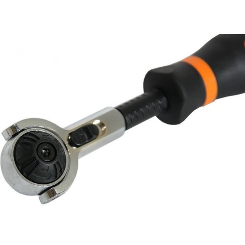 Рукоятка трещоточная OMBRA 1/4"DR, 100 зубцов, 180 мм с шарнирной головкой