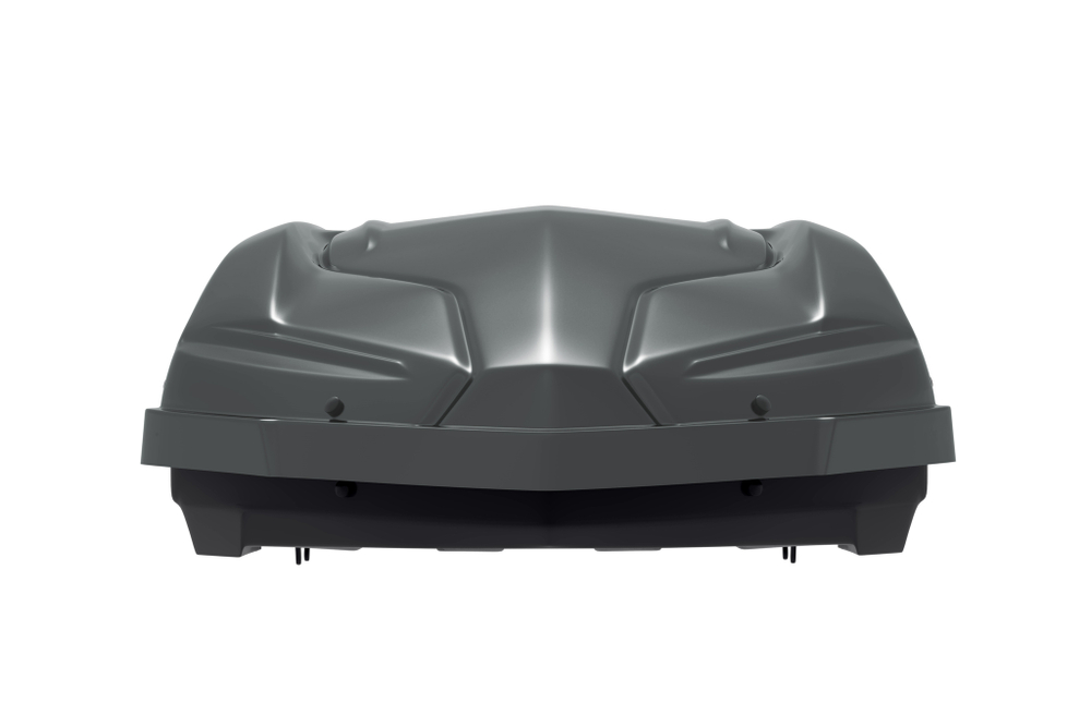 Автобокс на крышу автомобиля "Cybort F1" 410 л, двухсторонний (серый металлик) / ТюнАвто