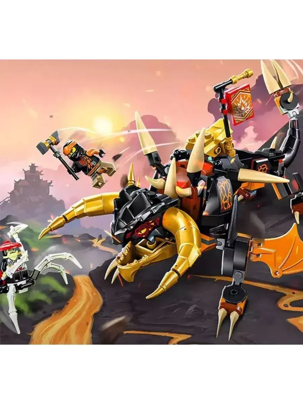 Конструктор Ниндзя Земляной дракон Коула 285 деталей 7011