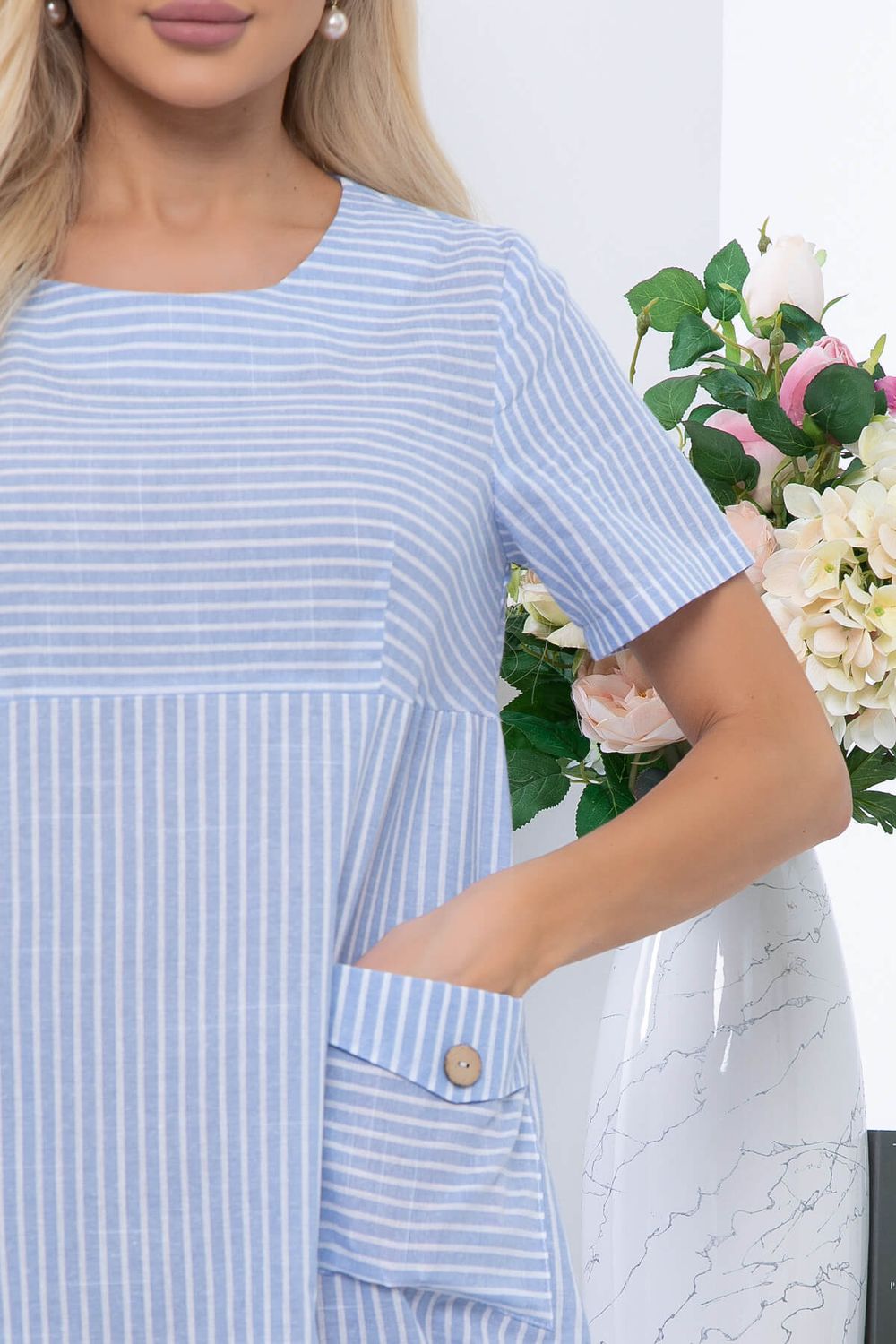 Платье "Сальма" (голубое) П6707 LT Collection (Акция)