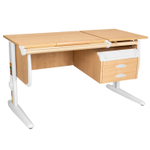 Растущая парта Дэми СУТ 25 с навесной тумбой (1200×610 мм)