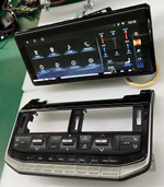 Магнитола + климат (перед + зад) для Toyota Land Cruiser 300 - Carmedia ZH-T1219 монитор 12.3", Android 12, CarPlay, 4G SIM-слот, 8Гб+128Гб