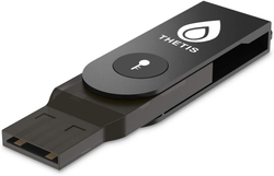 FIDO2 Security Key Thetis [Складной дизайн] Универсальный ключ двухфакторной аутентификации (USB Type A) с многоуровневой защитой (HOTP) для Windows/Linux/Mac OS, Gmail, Facebook, Dropbox, Salesforce, GitHub