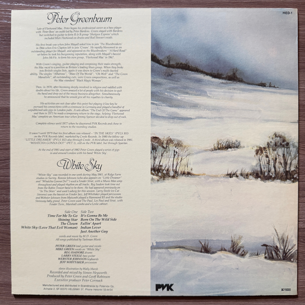 Peter Green - White Sky (Финляндия 1982г.)