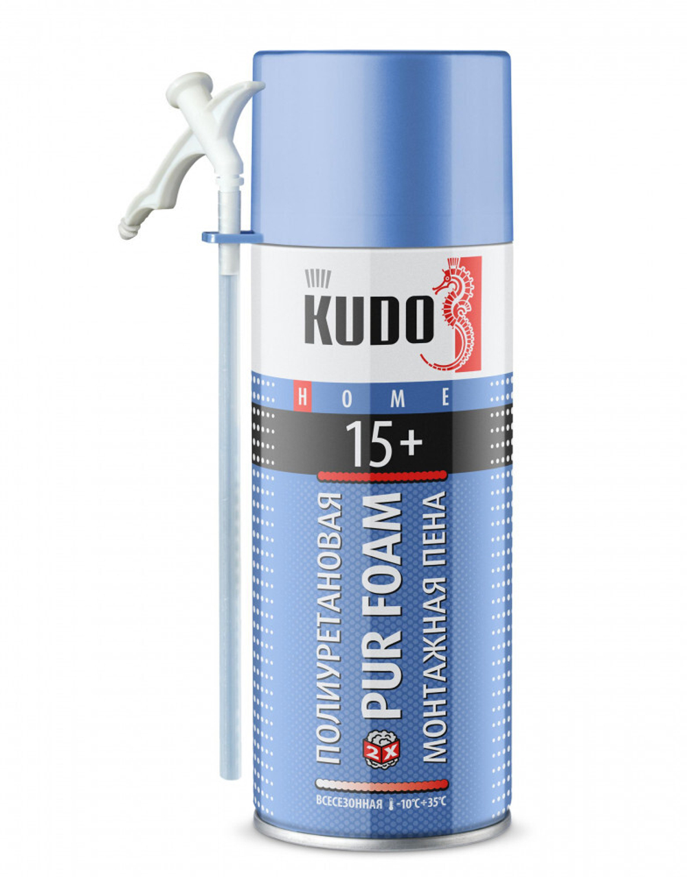 Пена монтажная "KUDO HOME 15+" 520мл/380г всесезонная