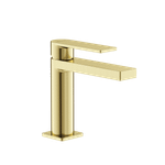 Смеситель для раковины Sancos Studio, брашированное золото, PVD покрытие, арт. SC9015BG