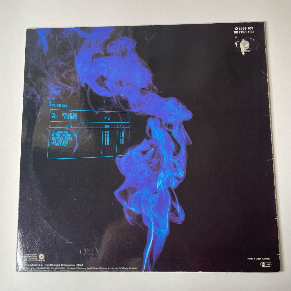 Винтажная виниловая пластинка LP Dire Straits Love Over Gold (Germany 1982)