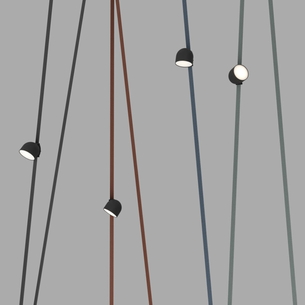 DK5642-BK Поворотный светильник для трека-ремня Belty Smart, серия Spot, со светодиодом, D100*H107мм, 48V DC, 12W, RA90, 120°, 3000-5700K, IP20, черный, алюминий