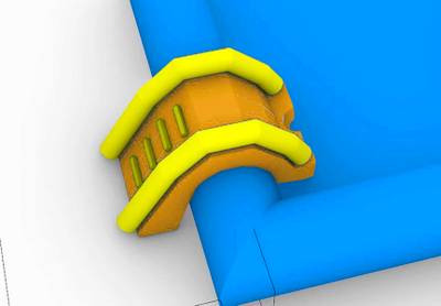 Надувная мини-лестница для бассейна из ПВХ, оранжевый, 3,3*1,7*2,1 м