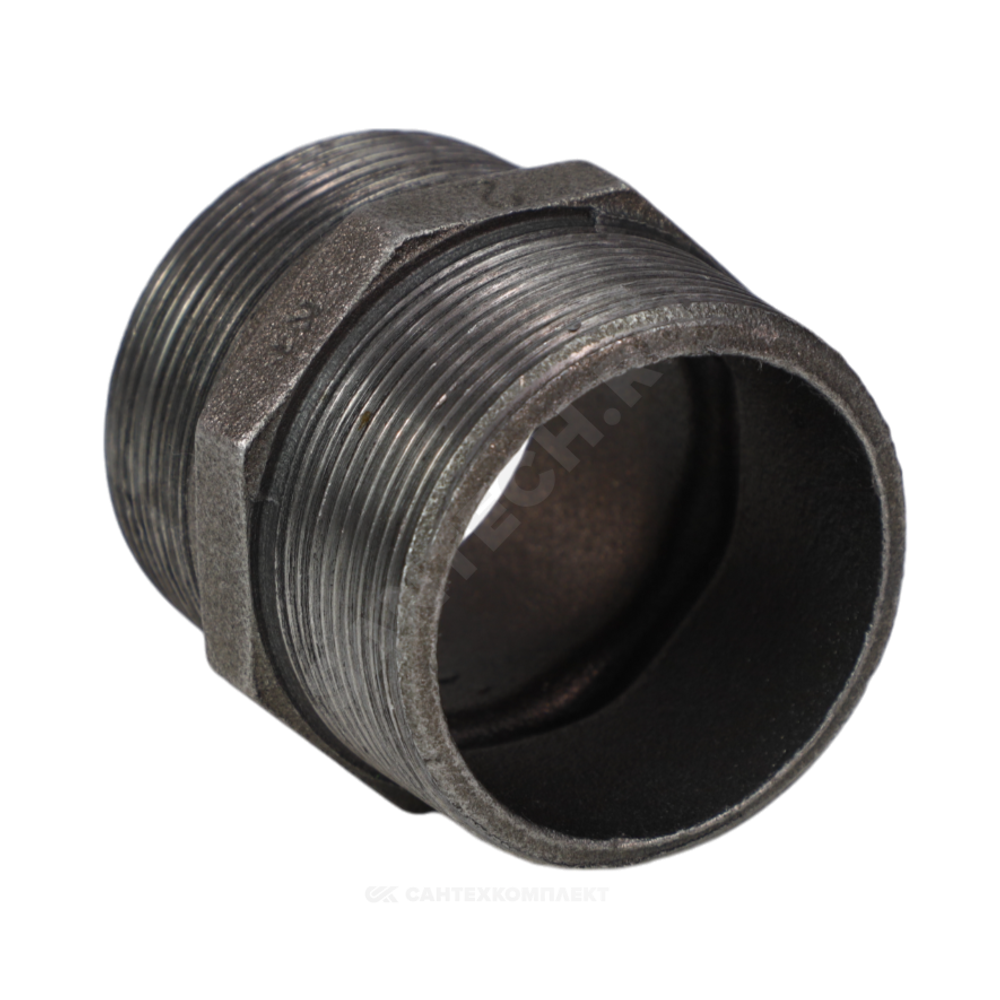 Ниппель прямой чугун Ду 15 (1/2") НР Fittex PLUS