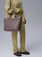 Сумка кожаная шоппер Deboro 30890 тауп