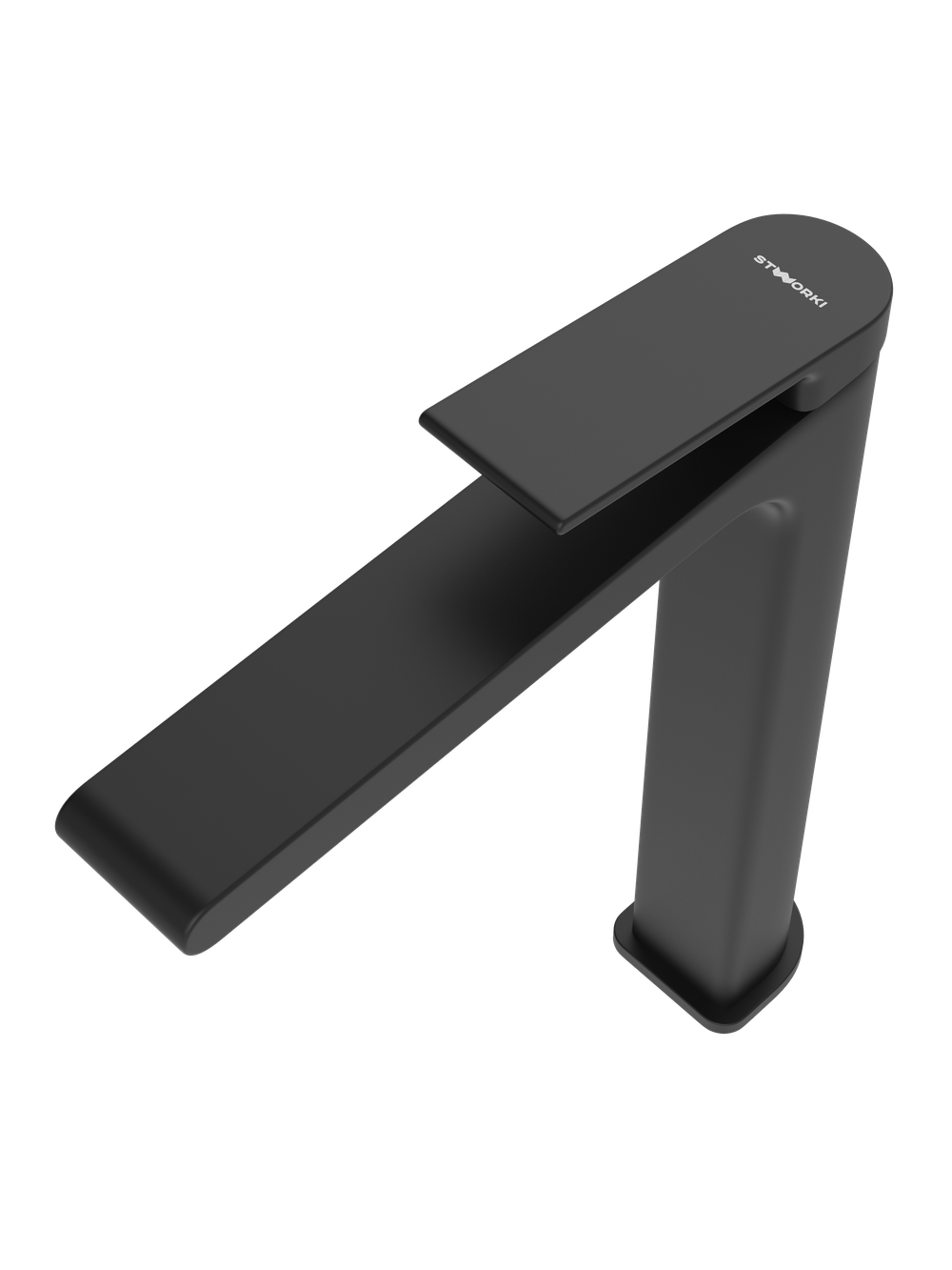 Смеситель для раковины STWORKI Ольборг S20020BK + донный клапан SD-001BK черный матовый