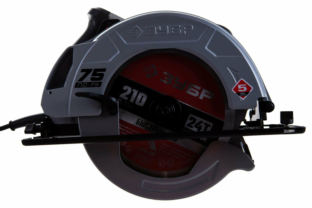 Пила циркулярная ЗУБР ПД-75, глубина пропила 70мм, мощность 2кВт