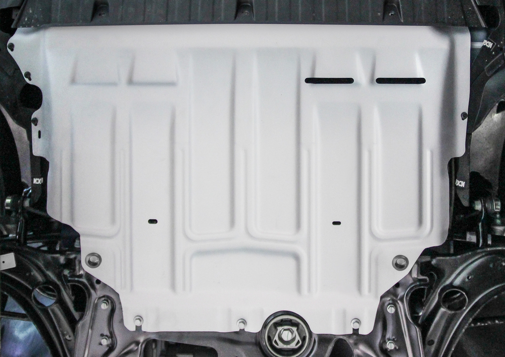 Защита картера и КПП AutoMax для Skoda Karoq (V - 1.4 (150 л.с.)) 2020-н.в./Skoda Kodiaq (V - 1.4 (125/150 л.с.); 2.0 (180 л.с.)) 2017-2021/Skoda Kodiaq (V - 2.0D (150 л.с.)) (с Webasto) 2017-2021/Volkswagen Taos (V - 1.4 (150 л.с.)) 2021-н.в./Volkswagen Tiguan II (V - 1.4 (125/150 л.с.); 2.0 (180 л.с.); 2.0D (150 л.с.)) 2016-2020/Volkswagen Tiguan II рестайлинг (V - 2.0 (180 л.с.)) 2020-н.в., алюминий 2.5 мм, с крепежом, штампованная, AM333.5127.1