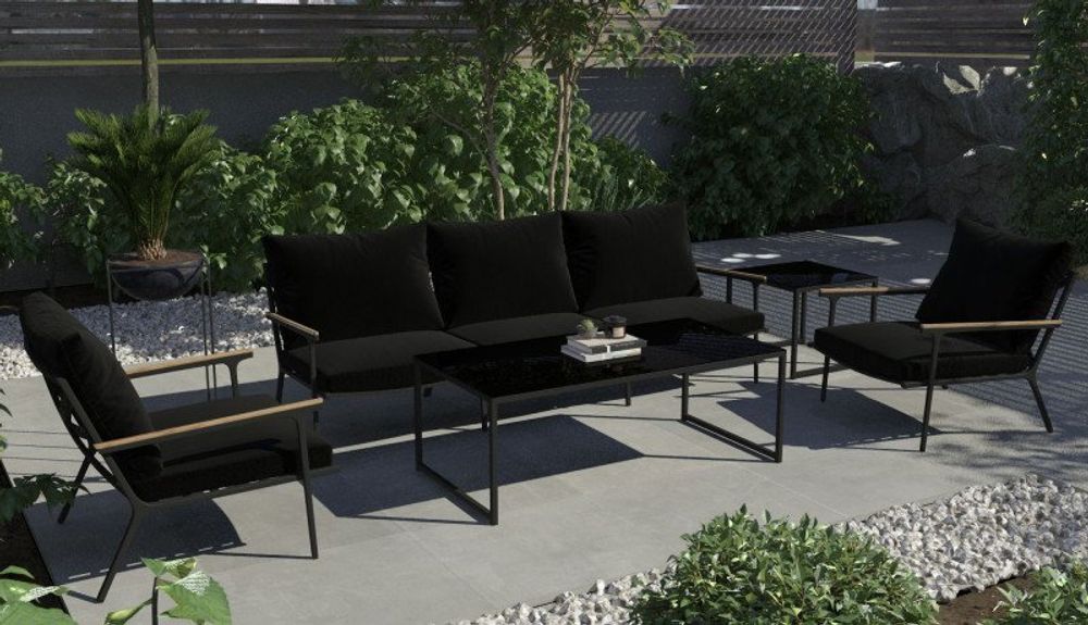 Calma long, набор антрацит/черный, алюминий