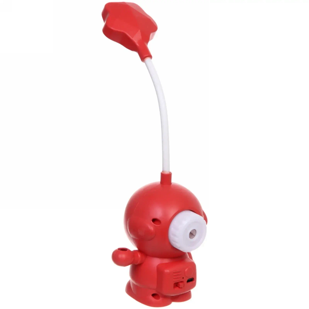 Светильник настольный «Cosmo-Привет с другой планеты» LED 21*9*7см USB 5v 3w, Красный