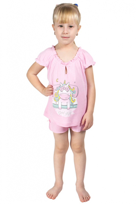 2942-7334 пижама для девочки футболка+шорты Basia.