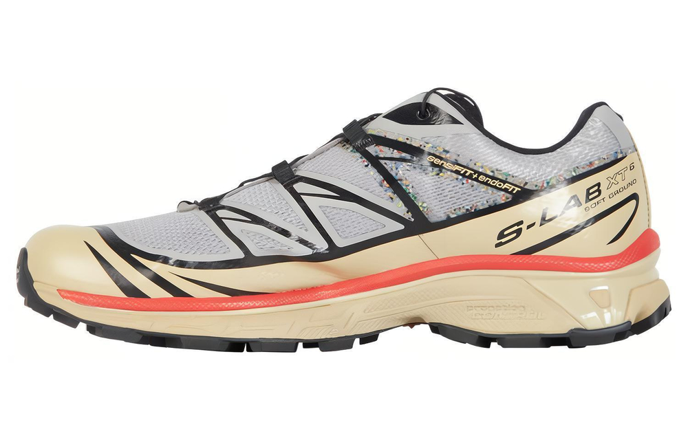 SALOMON Salomon X-6 shock absorption, non-slip, wear-resistant, low-cut outdoor functional shoes gray