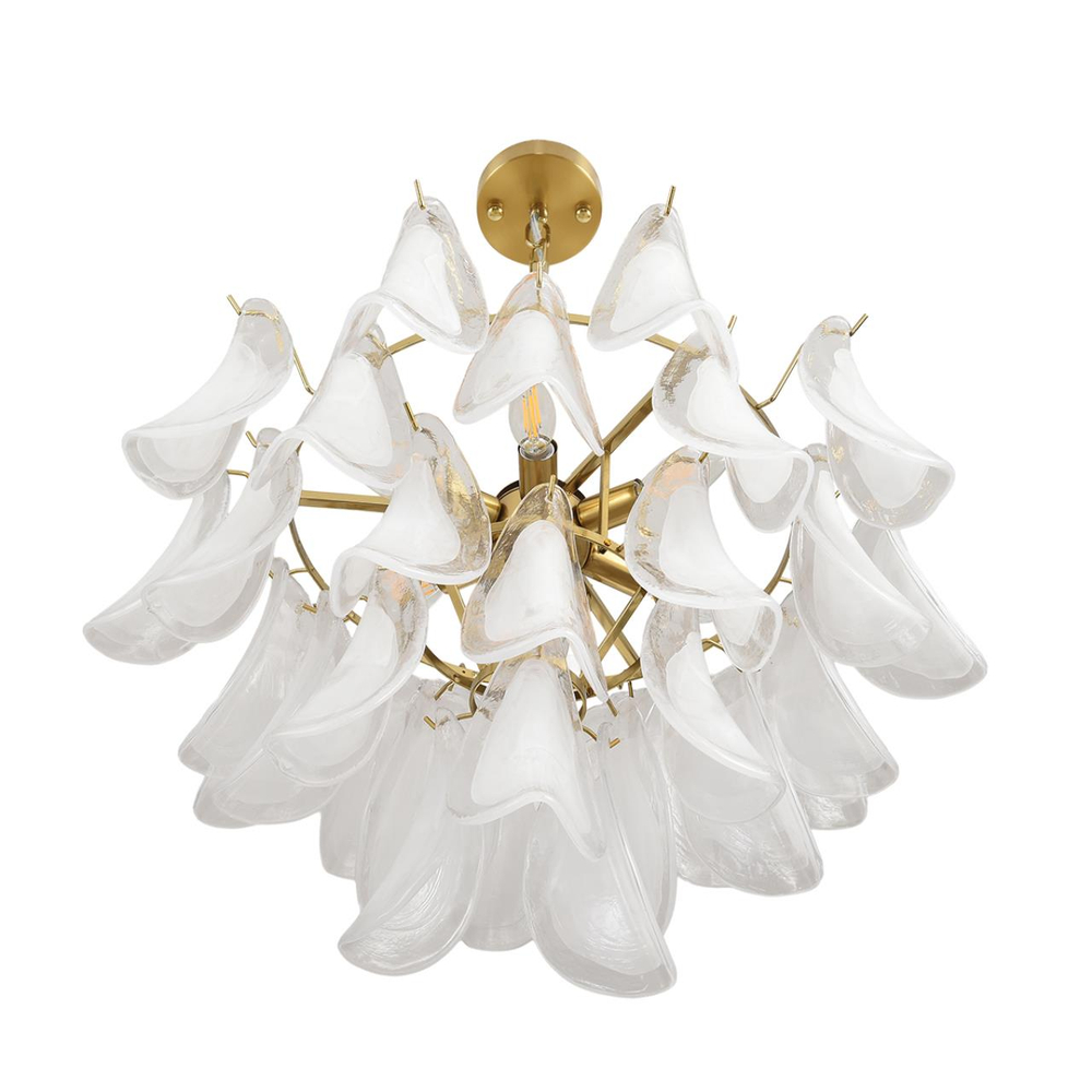 8385/9 NEOCLASSI LN26 141 золото/белый, металл/стекло Люстра E14 9*40W 220V PLUME
