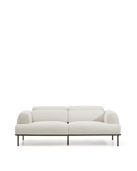 3-местный диван Aurum цвета экрю с откидывающимся подголовником