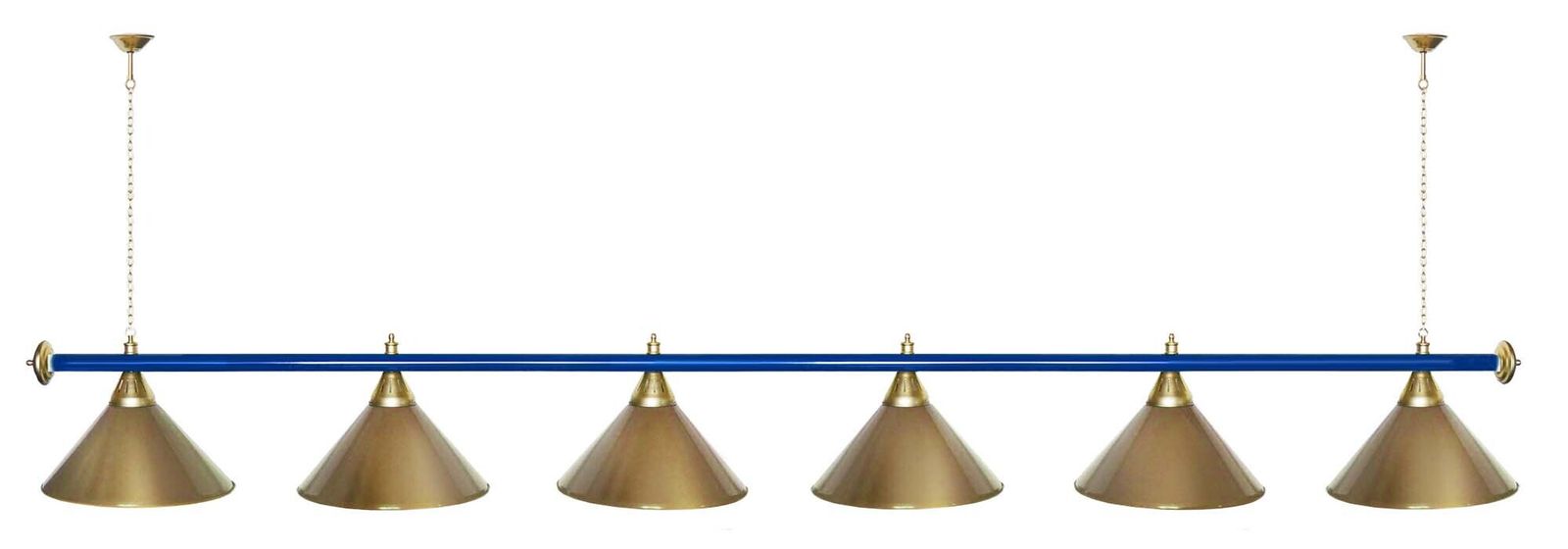 Лампа STARTBILLIARDS 6 пл. (плафоны золотые,штанга золотая,фурнитура золото) фото №92