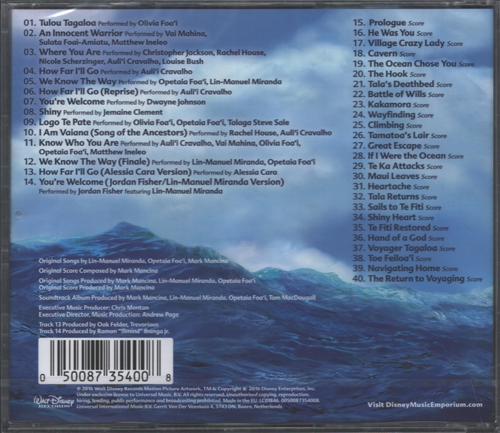 Soundtrack / Mark Mancina: Vaiana (CD)