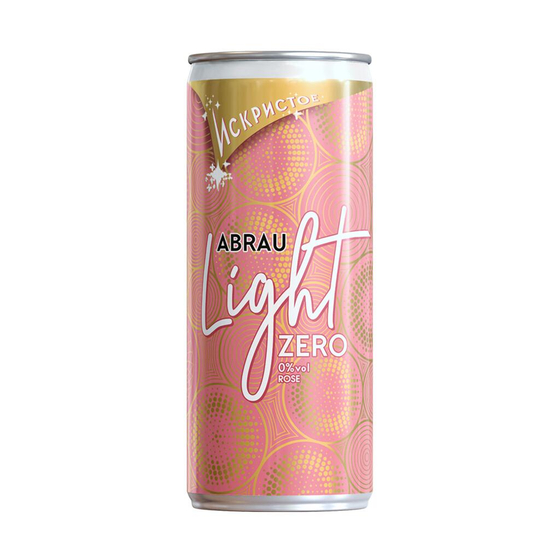 Напиток вино игристое безалкогольное "Искристое-Абрау Лайт Розовое" 0,25 л жест. банка [12]